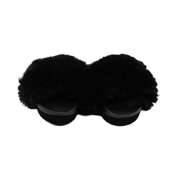 Sugar Womens Beach Day Faux Leather Crossover Platform Sandals - Picture 3 of 8